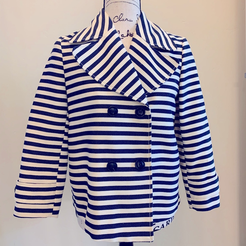 Zara XS Nautical Pea Coat